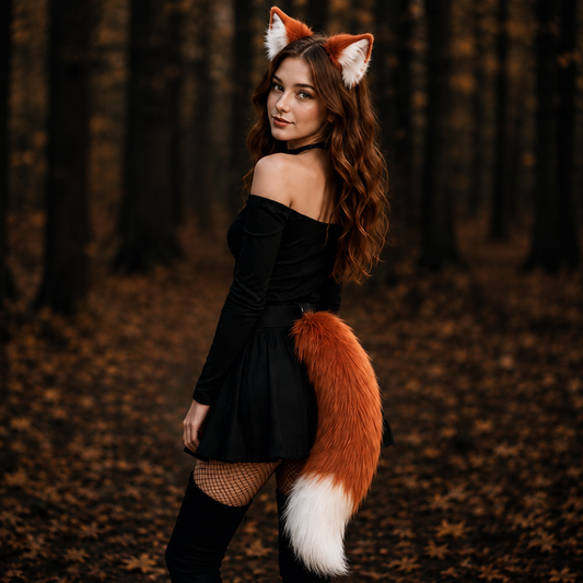 Faux Fox Fur Tail Costume Accessory