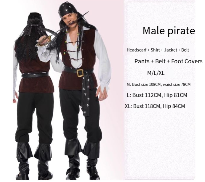 Adult Halloween Costume Set – Pirates, Vampire & More | 21 Styles