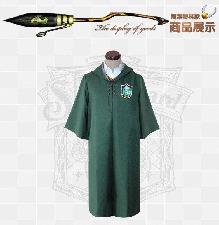 Halloween Cosplay Costume Robe Cloak For harri potter Gryffindored Slytherin School Uniform For Adult Party Magican School Cloth