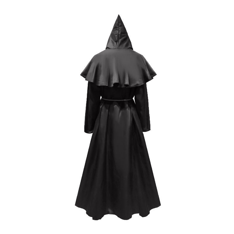 Halloween Vintage Medieval Monk Costume  Priest Robe Pastor Costume Wizard Cosplay Stage Performance Costume
