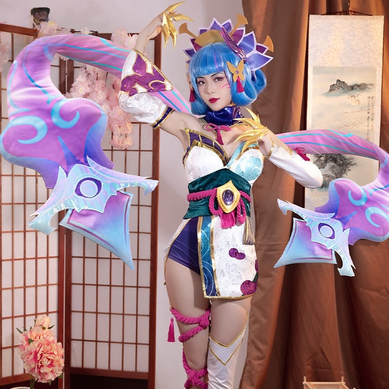 Spirit Blossom Evelynn Cosplay Costume – League of Legends | Full Set with Headwear & Props