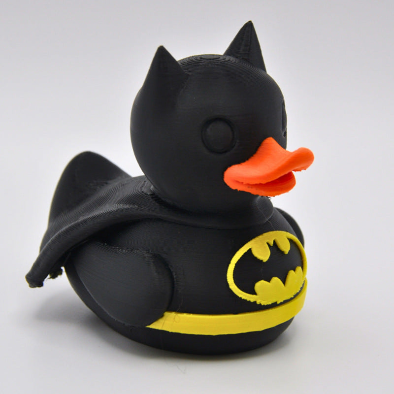 3D Printed Duck Collection Featuring Iron Man and Venom Designs - Creative Personality Toy for Desk Decoration