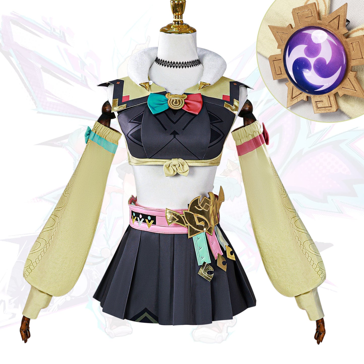 Varesa Cosplay Costume – Genshin Impact | Full Set with Accessories, Optional Wig & Shoes | XS–3XL
