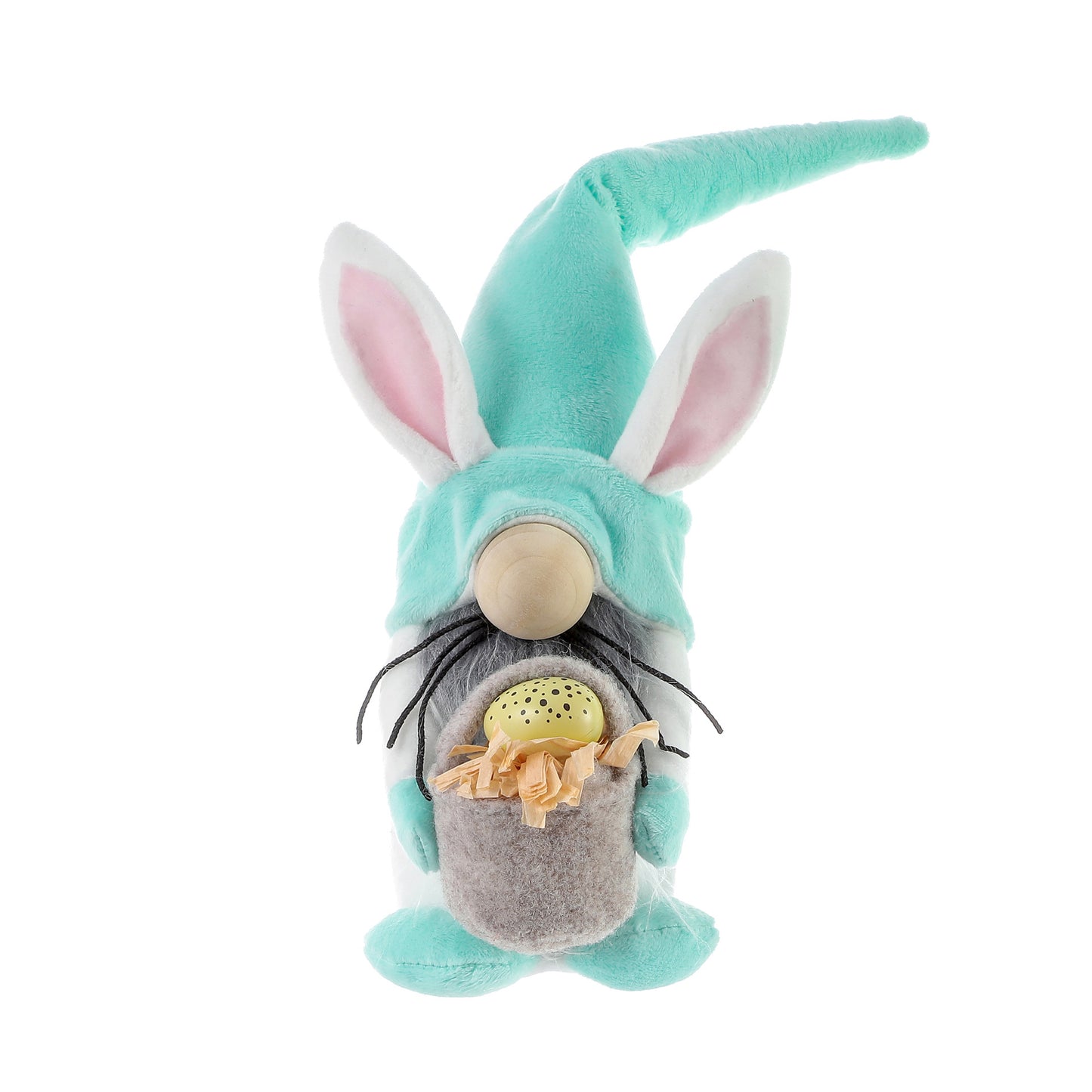 Easter Bunny Holding Easter Egg Faceless Doll Figure Gnome Dwarf Decoration Festival Decor
