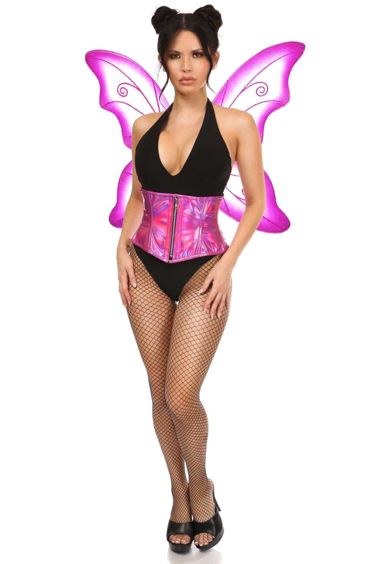 Women's Butterfly Fairy Wings & Skirt Costume Set – Green, Purple & Pink | S–XL