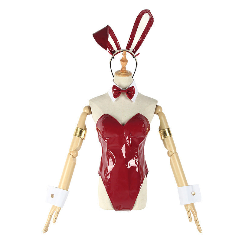 Zero Two Bunny Girl Cosplay Costume – DARLING in the FRANXX | Red PU Leather Set