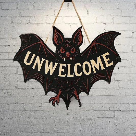 Halloween Bat Wooden Ornament Wall Door Party Scene Decoration