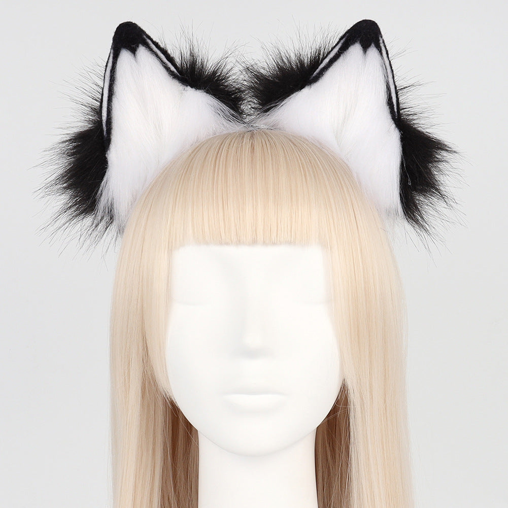 Halloween adjustable animal ear headpiece cosplay simulation fox ear hair clip accessory