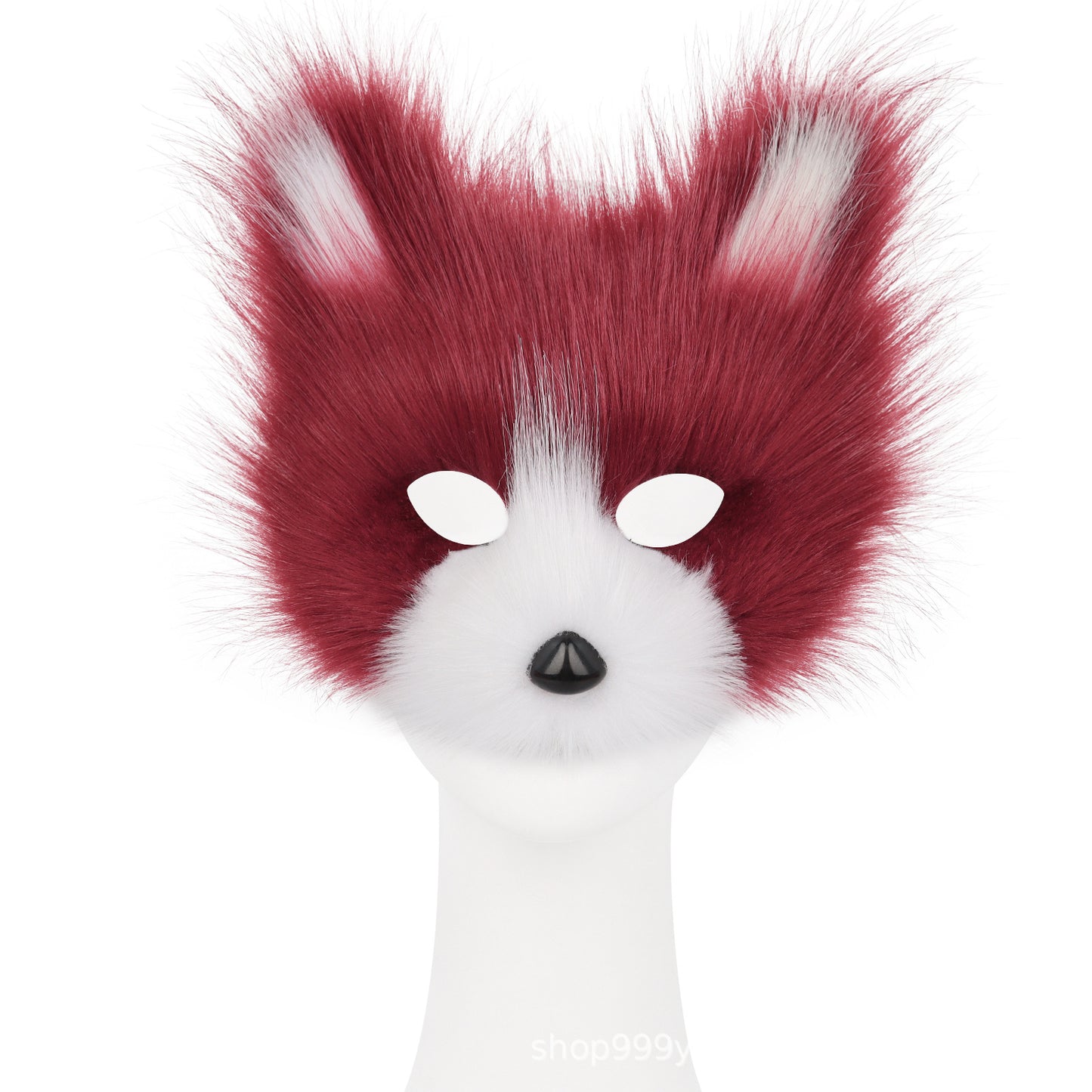 Halloween Party Furry Half-Face Cat Fox Mask Cosplay Cat Face Mask Accessory