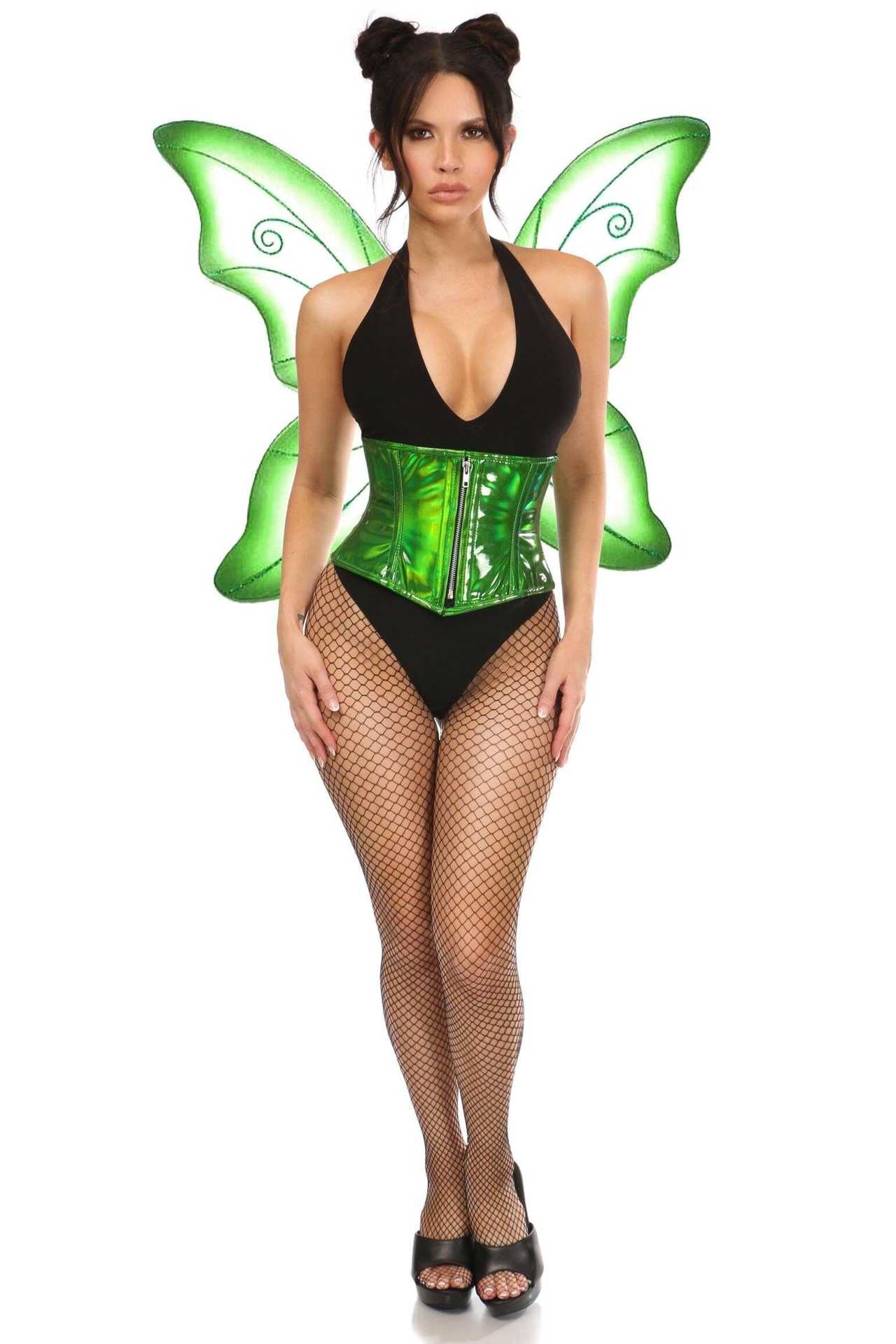Women's Butterfly Fairy Wings & Skirt Costume Set – Green, Purple & Pink | S–XL