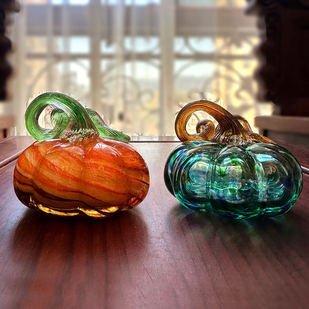 Pumpkin glass ornaments for home decoration