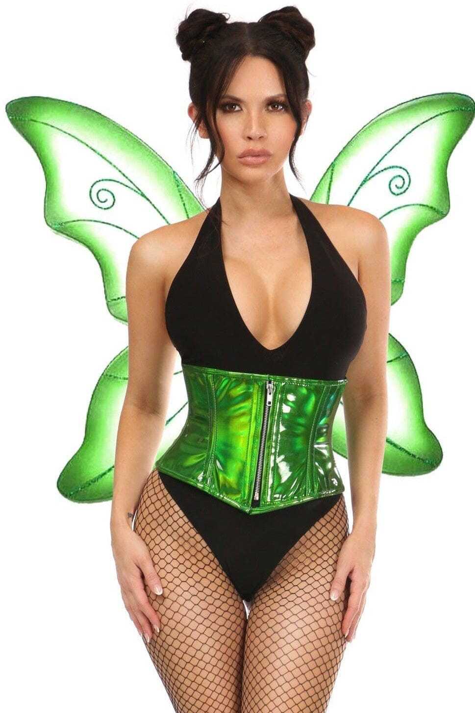 Women's Butterfly Fairy Wings & Skirt Costume Set – Green, Purple & Pink | S–XL