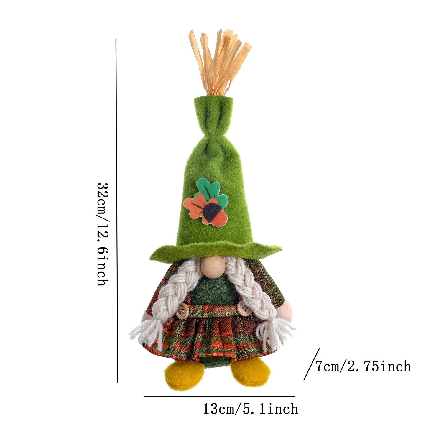 New Harvest Festival Decoration Harvest Season Dwarf Figurine Maple Leaf Rudolph Plush Faceless Doll Old Man