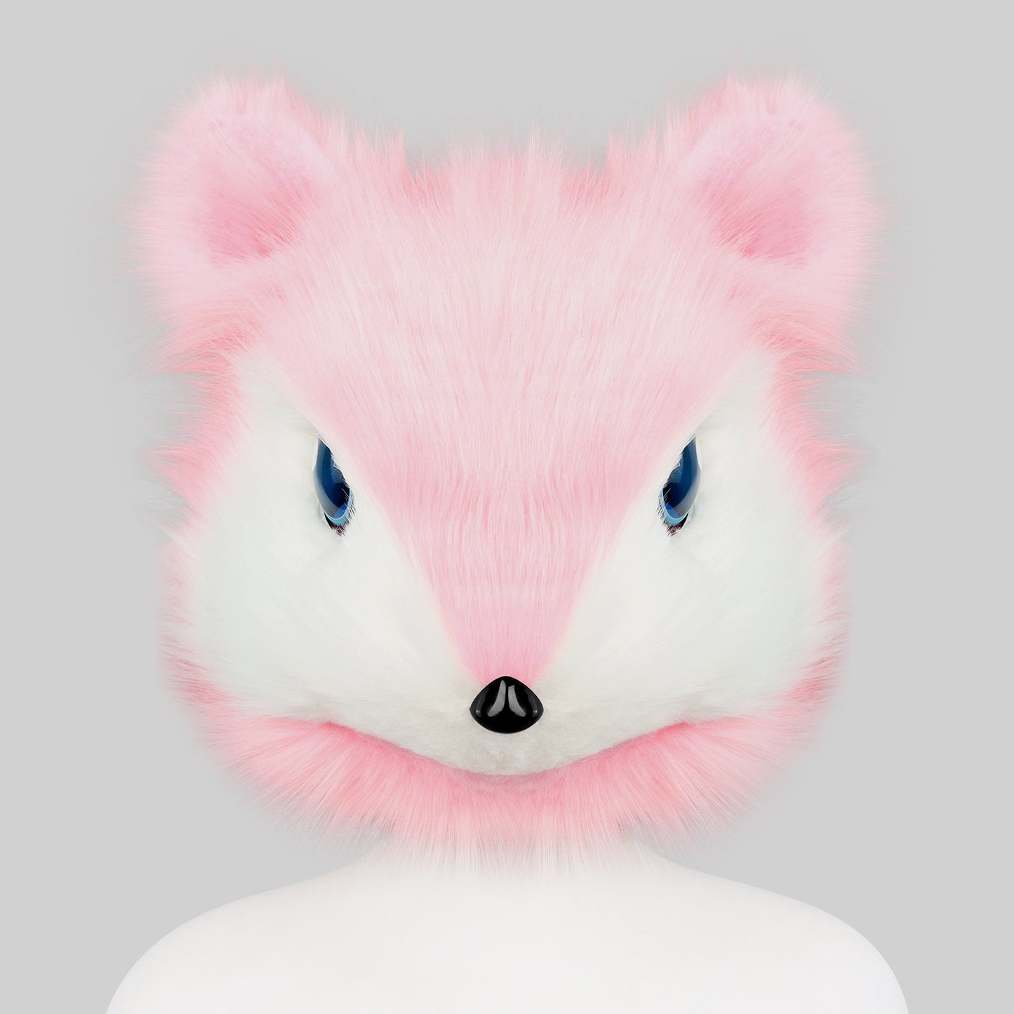 Single-Head Finished Fursuit Headpiece, Squirrel-Type Mouse Fursuit Head Mask, Cosplay Costume for Convention, Wearable Fursona Apparel