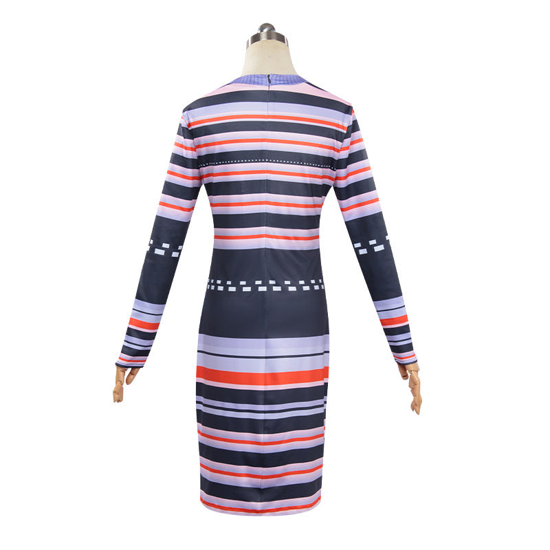 Astrid Cosplay Costume – How to Train Your Dragon | Striped Bodycon Dress | Adults & Kids