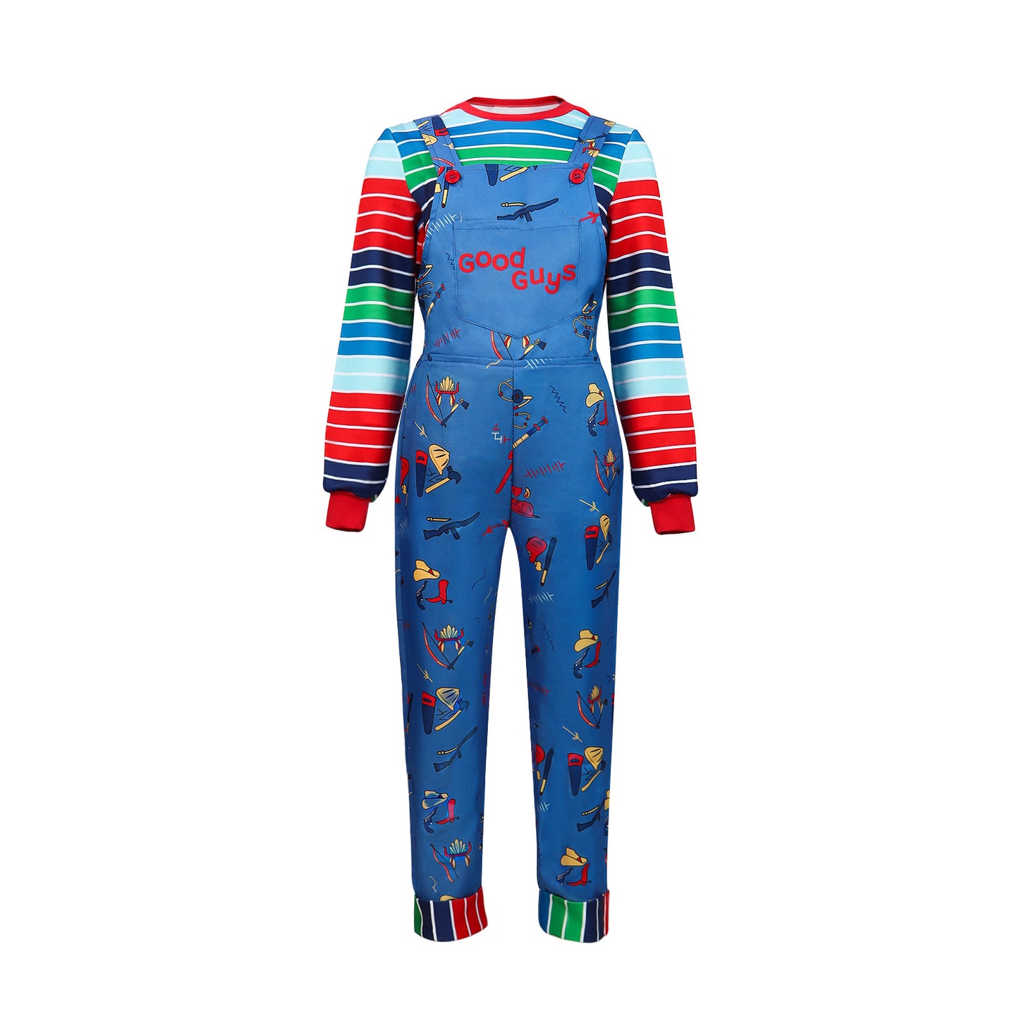Chucky & Tiffany Cosplay Costume – Child's Play | Chucky Overalls Set or Tiffany Gothic Set | Adults & Kids