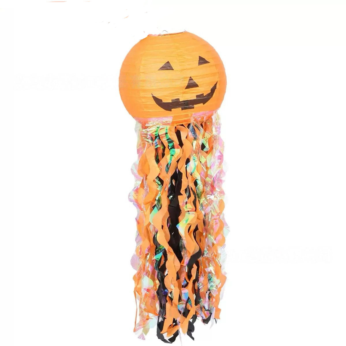 Halloween Paper Lantern DIY Handmade Jellyfish Pumpkin Head Lantern Hanging Decoration Prop Decor Scary Haunted House Door Hanging Ornament