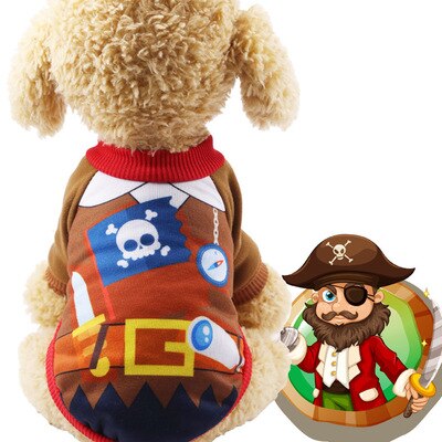 Halloween Pet Costume – Angel & Cartoon Print Jacket for Cats & Dogs | 16 Colors | XS–XXL