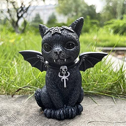 Halloween Witch Black Cat Resin Decoration Figurine Magical Mysterious Atmosphere Design Decorative Ornament