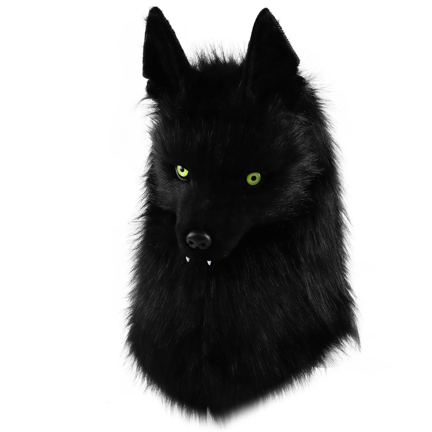 Halloween Party Faux Fur Canine Wolf Half-Face Mask Viking Medieval Costume Headpiece Prop
