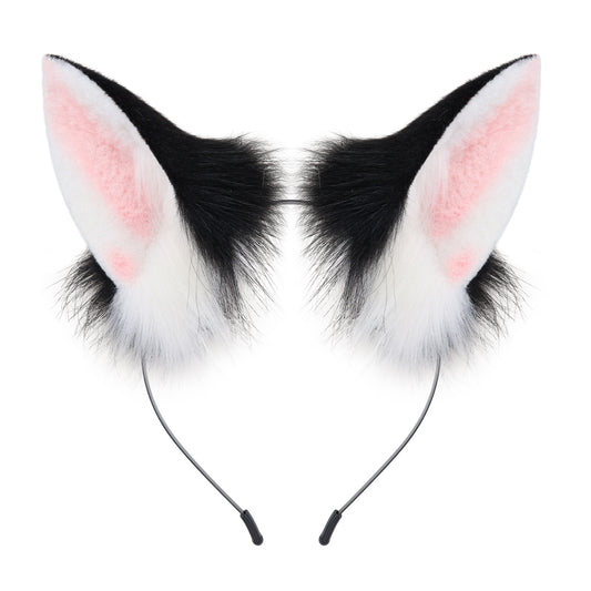 Handmade Plush Cat Ear Fox Ear RealisticAnimal Ears Cosplay Costume Animal Ears Headband Hair Accessory