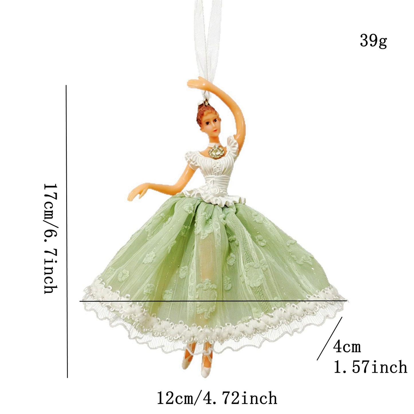 Christmas Decoration Hanging Ornament - Tulle Ballerina Girl Decor, Christmas Tree Angel Ornament