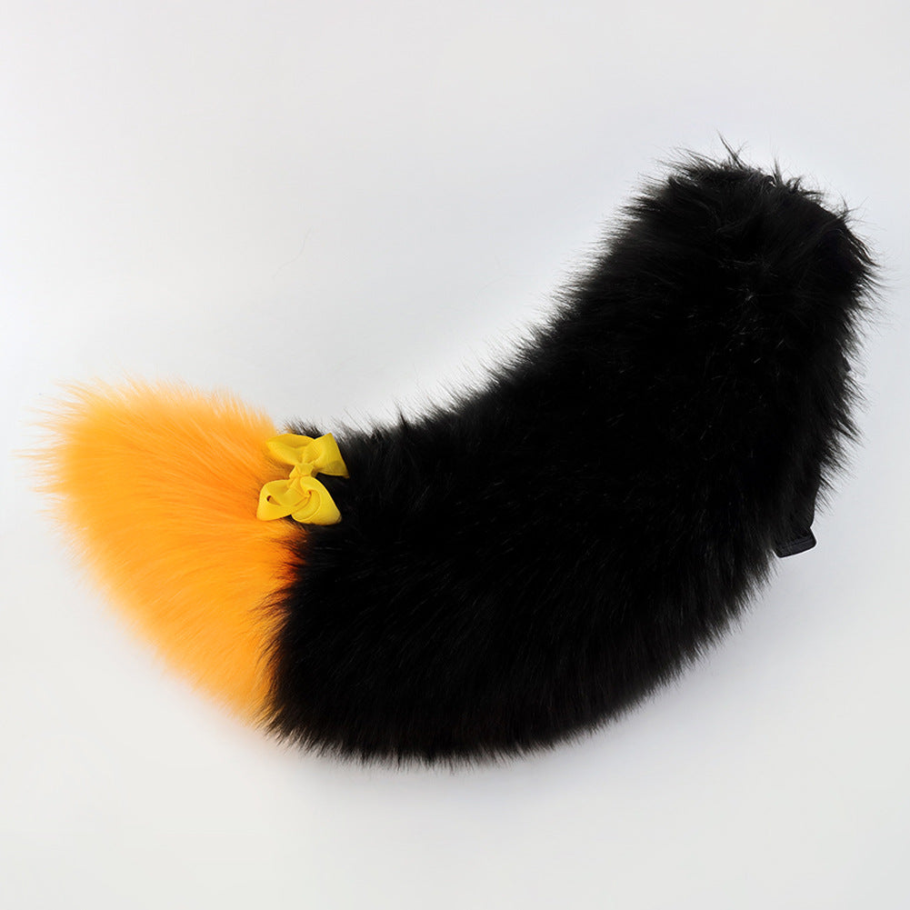Halloween Craft Animal Tail Fluffy Plush Tail Multi-color Realistic Dog Tail Lolita Fox Convention Accessory