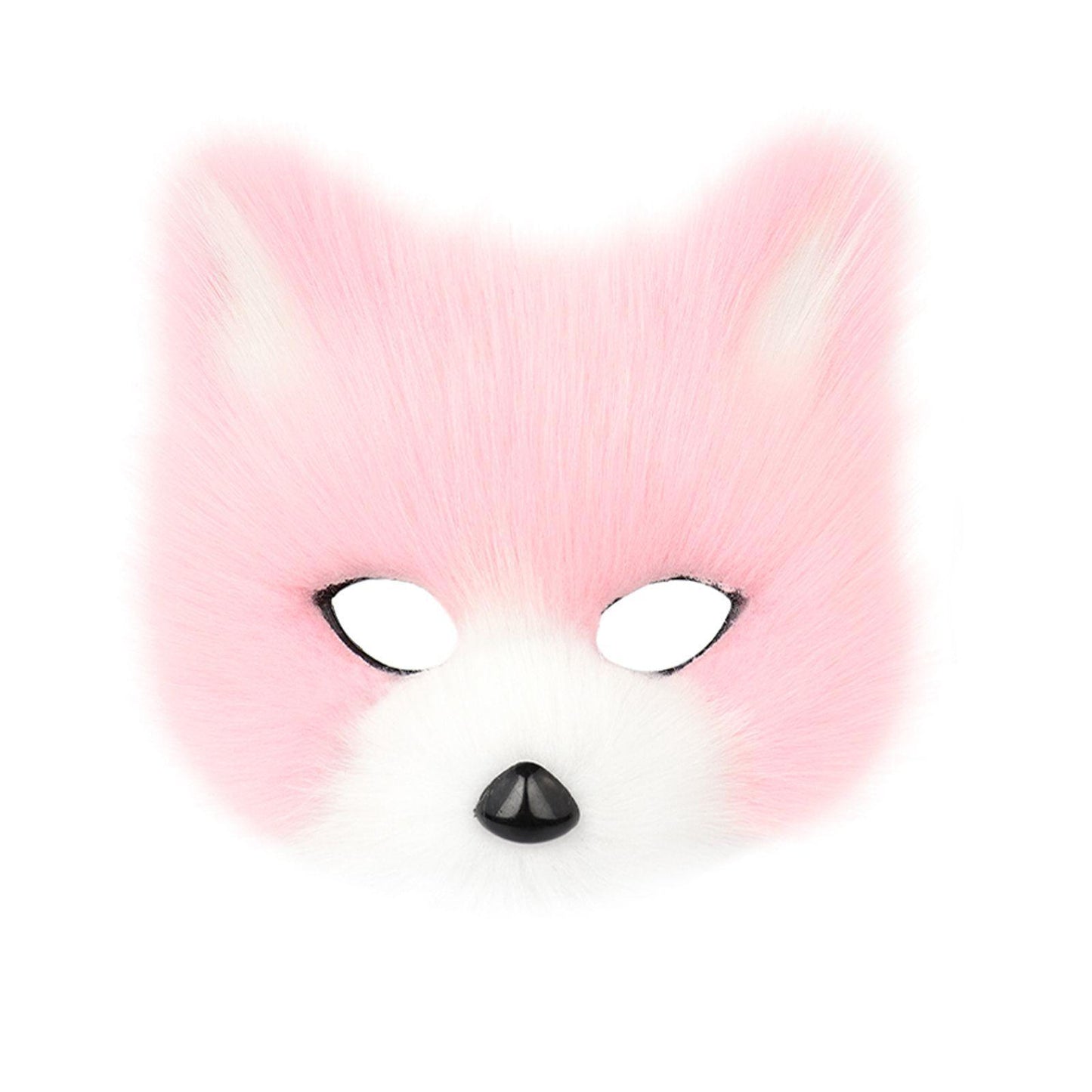 Halloween Party Furry Half-Face Cat Fox Mask Cosplay Cat Face Mask Accessory
