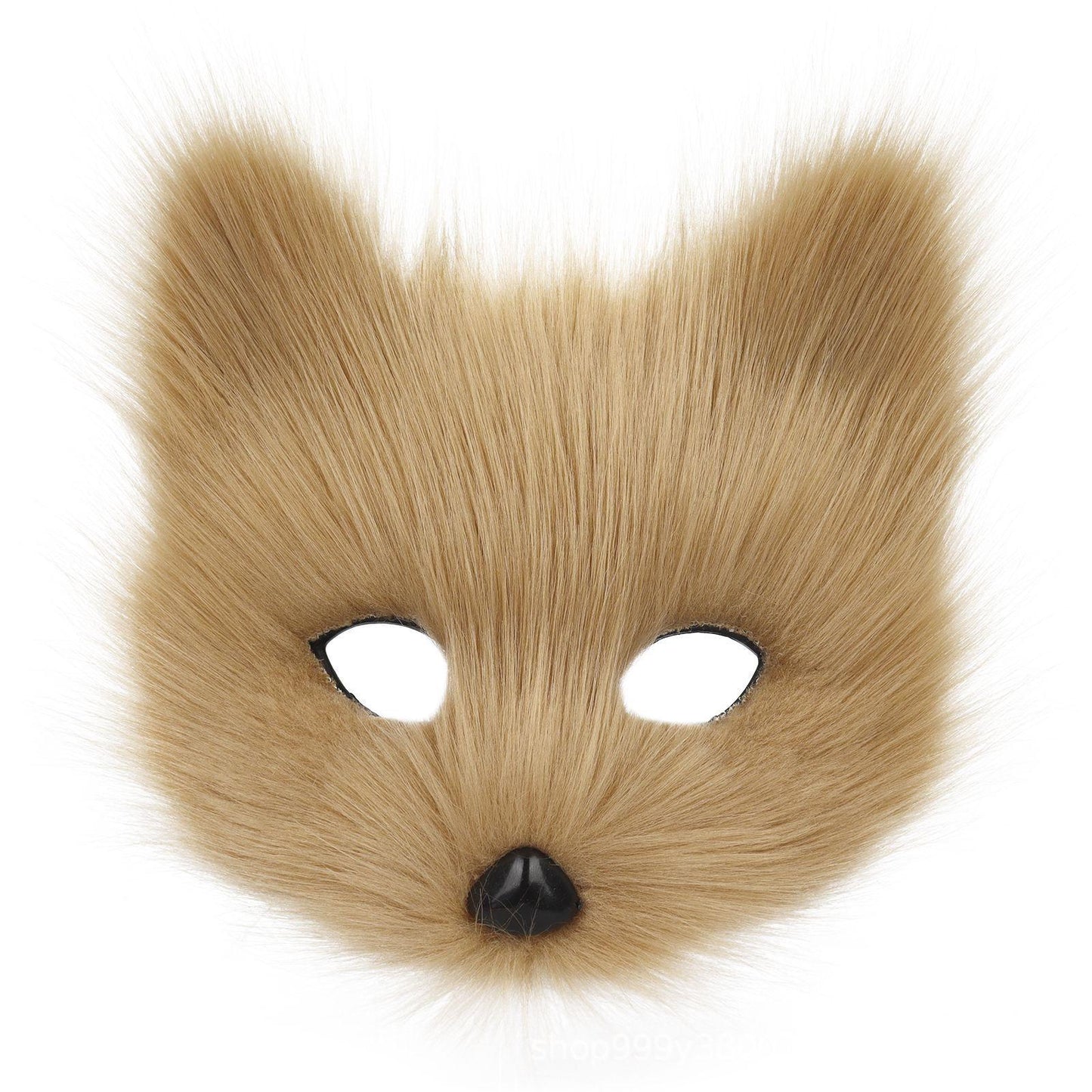 Halloween Party Furry Half-Face Cat Fox Mask Cosplay Cat Face Mask Accessory