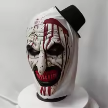 Horror Terrifier 3 Art The Clown Mask Cosplay Joker Killer Demon Skull Latex Helmet Halloween Carnival Purim Party Costume Props