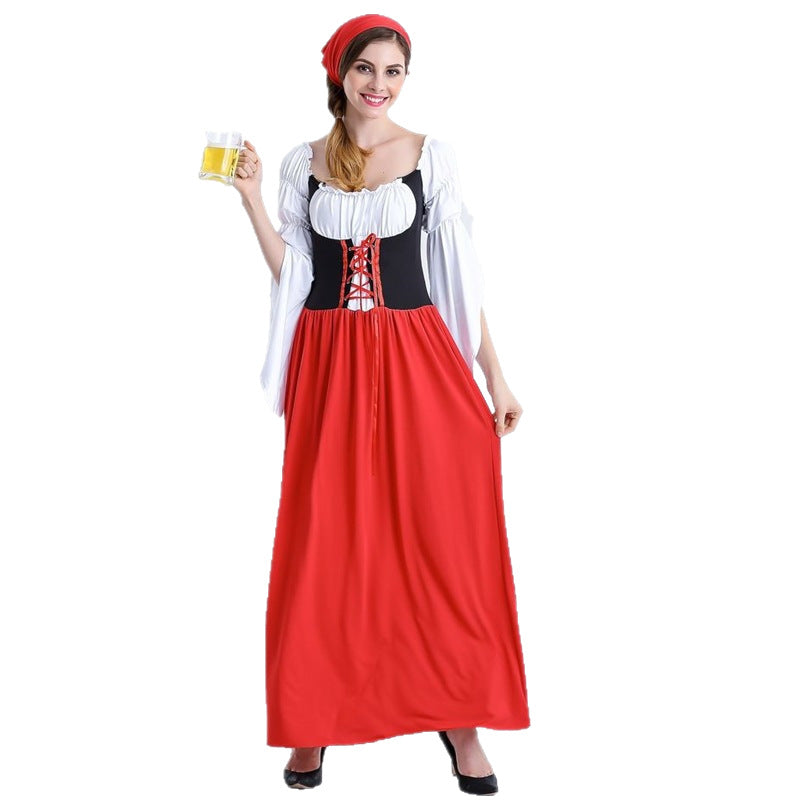 Halloween Oktoberfest Costume Dingdong Outfit Qingdao Beer Festival Costume Beer Girl Costume Stage Wear Drop Shipping