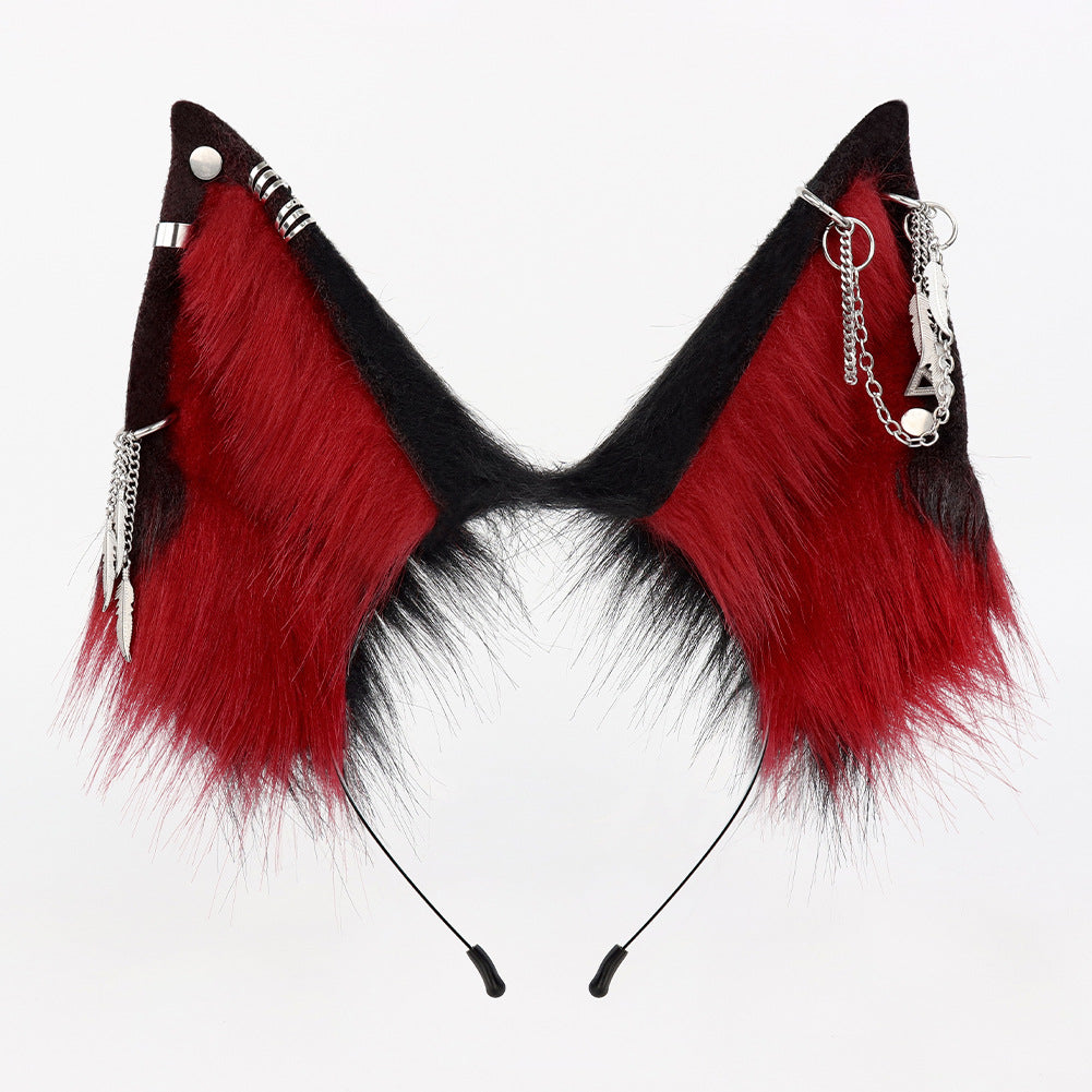 Original Wolf Ear Headband, Multi-color Handmade Wolf Ears Hair Accessory, Cosplay Prop Anime Convention Animal Ears Headpiece