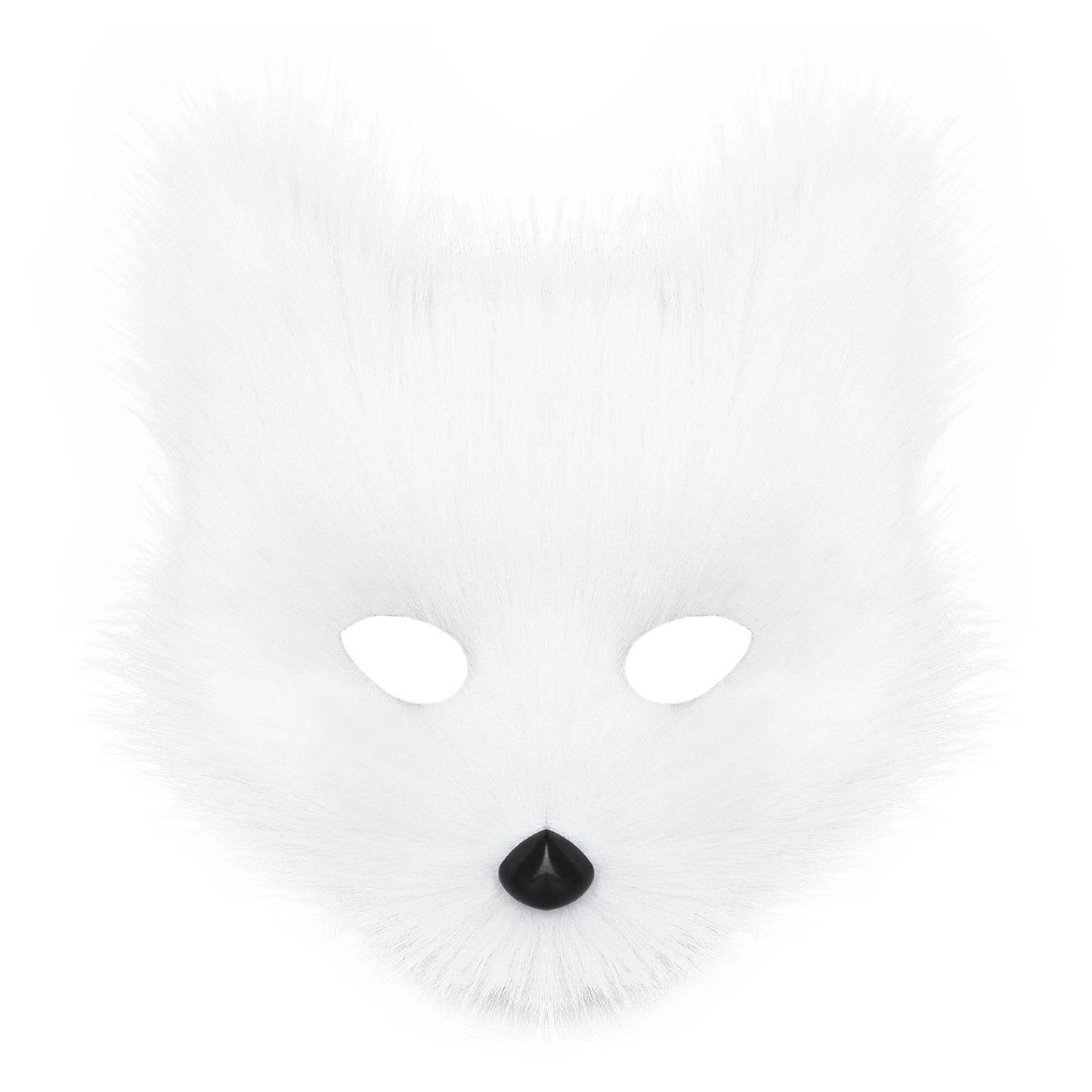 Halloween Party Furry Half-Face Cat Fox Mask Cosplay Cat Face Mask Accessory
