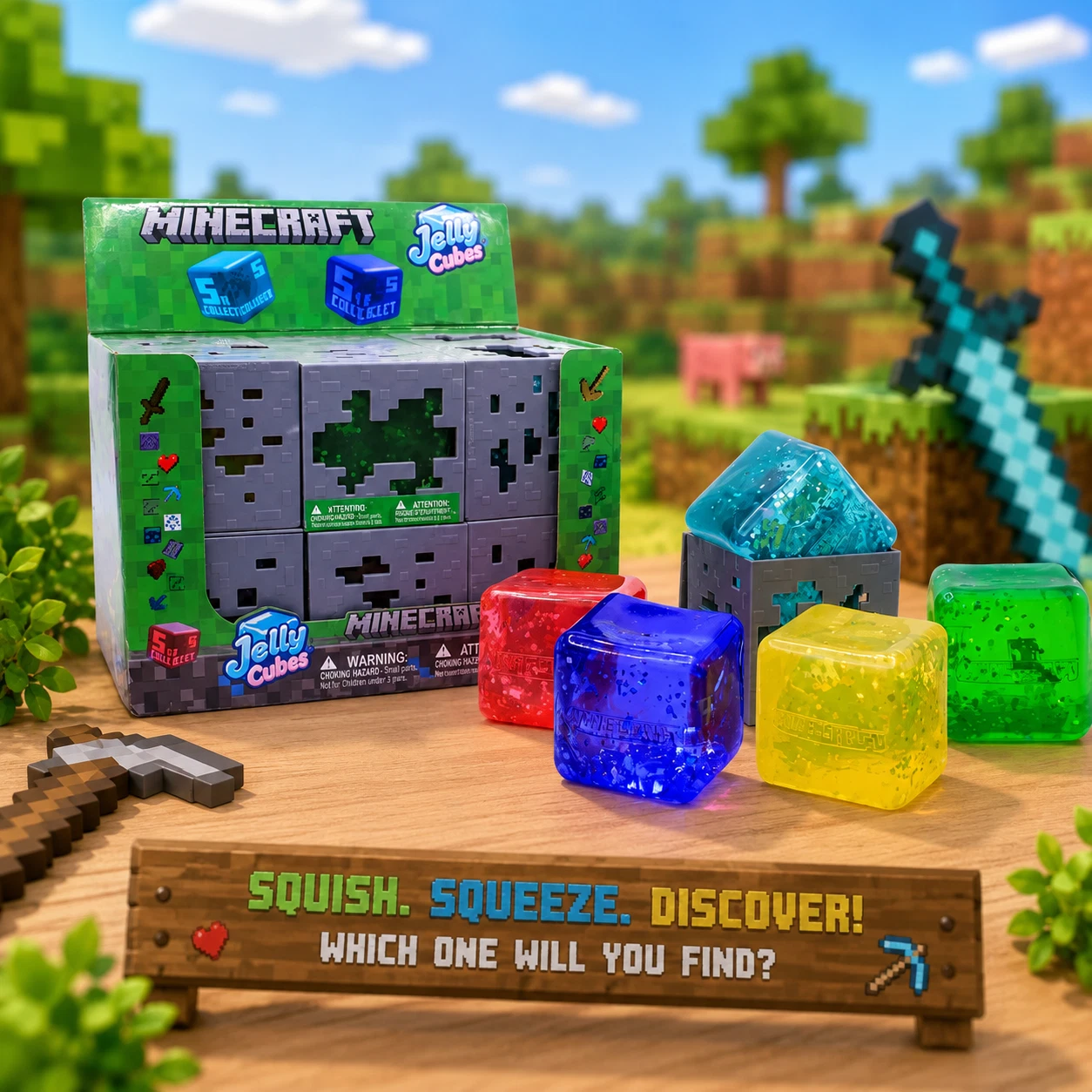 Minecraft Jelly Cubes Mystery Squishy