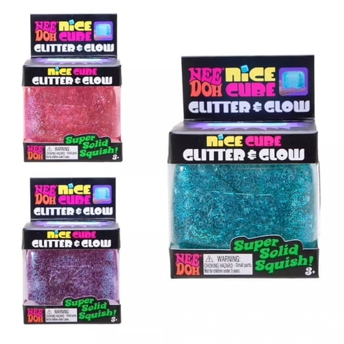 NeeDoh Nice Cube Glitter & Glow
