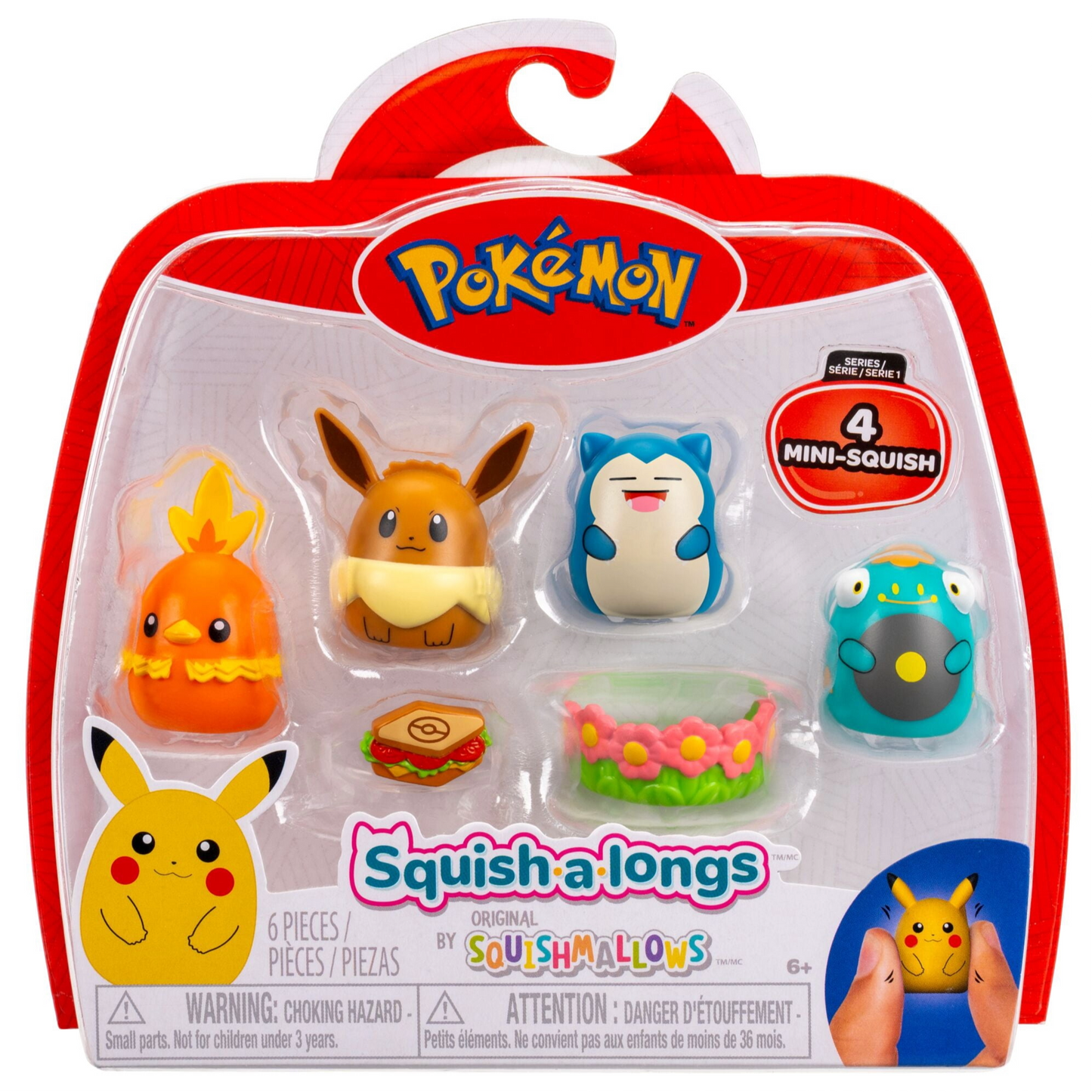 Pokémon Squish-a-longs Mini Squish 6-Piece Set 2