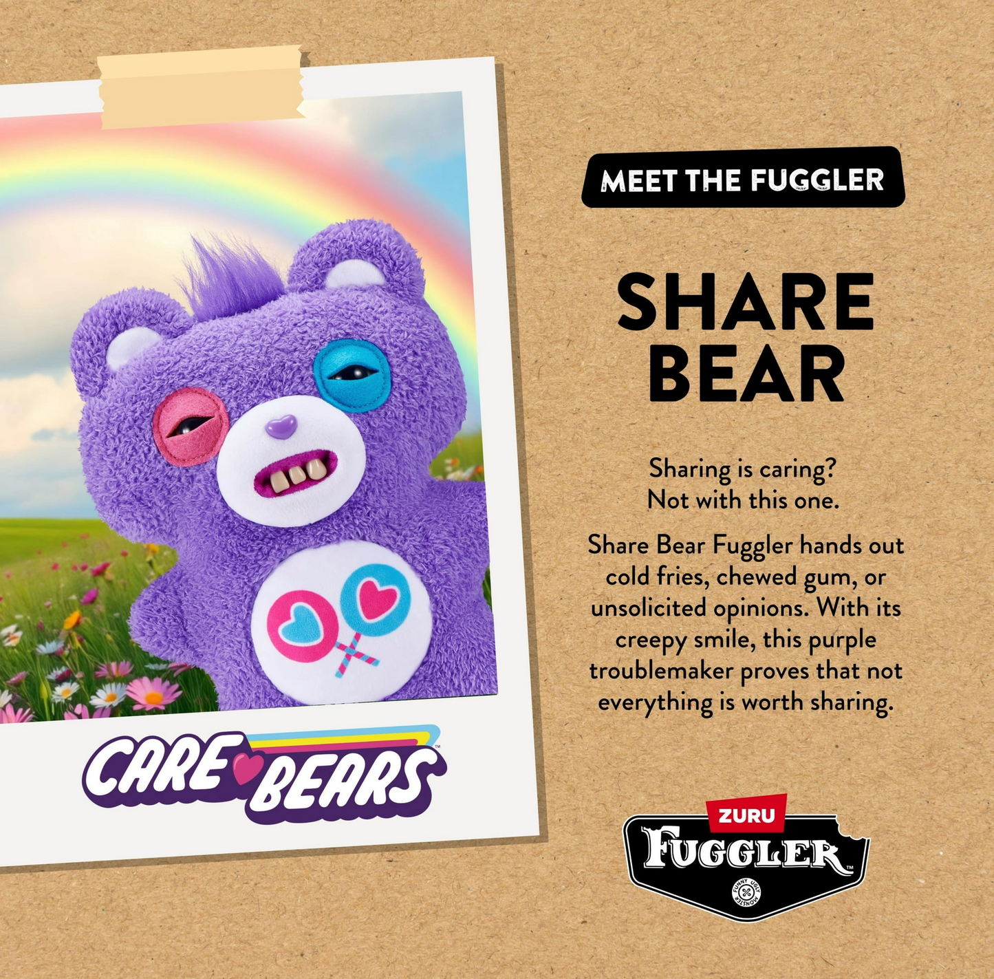 Fuggler Care Bears 9 inch (Share Bear)
