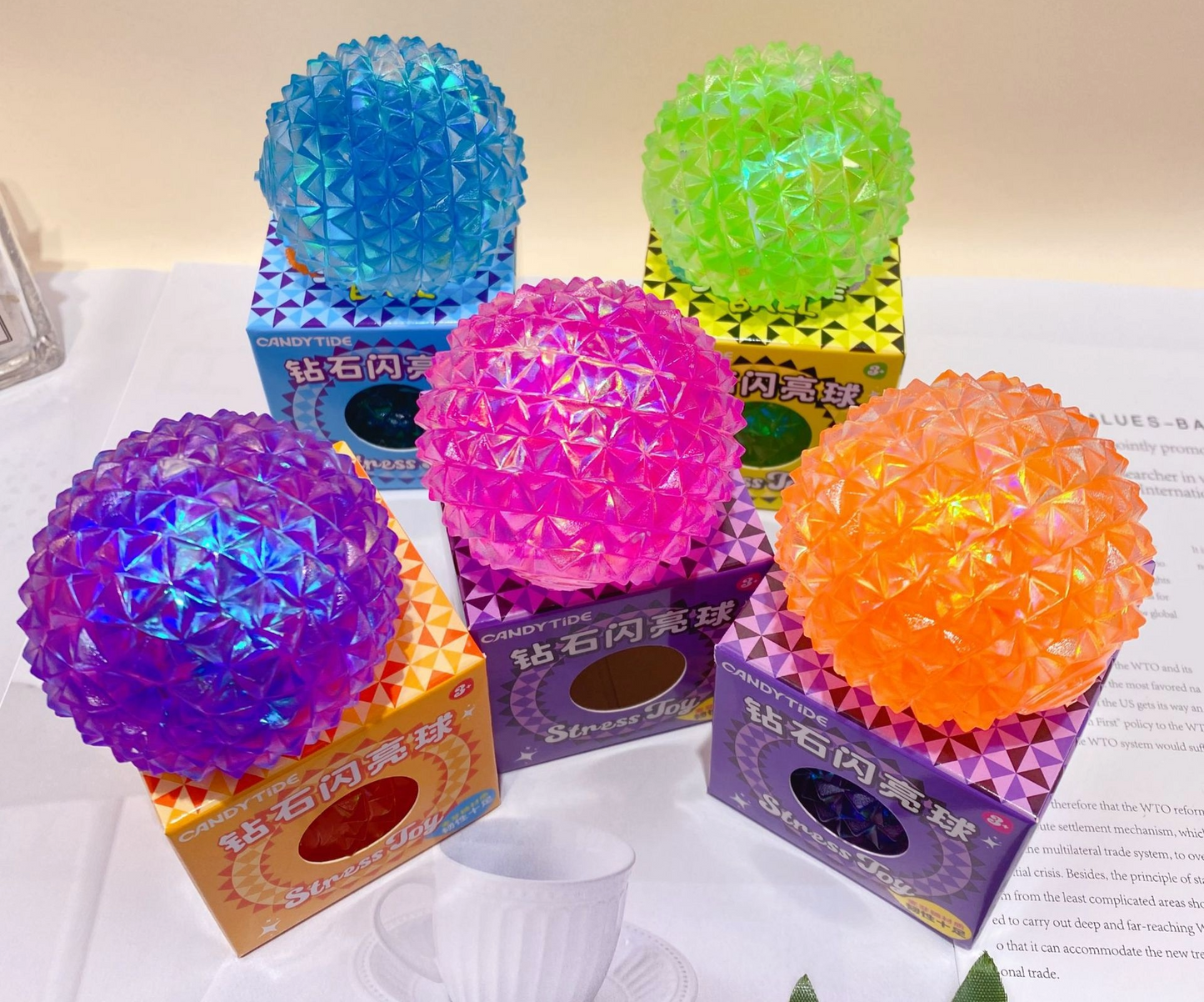 Diamond Textured Squish Ball