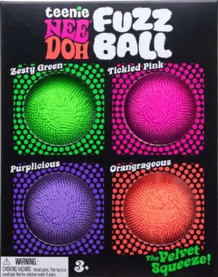 Teenie NeeDoh Fuzz Ball 4-Pack