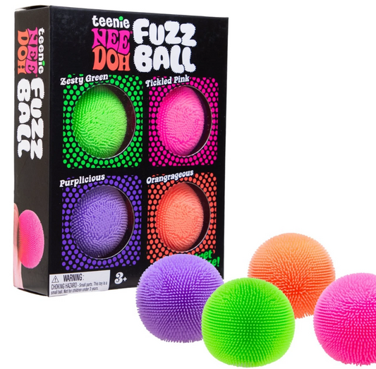 Teenie NeeDoh Fuzz Ball 4-Pack