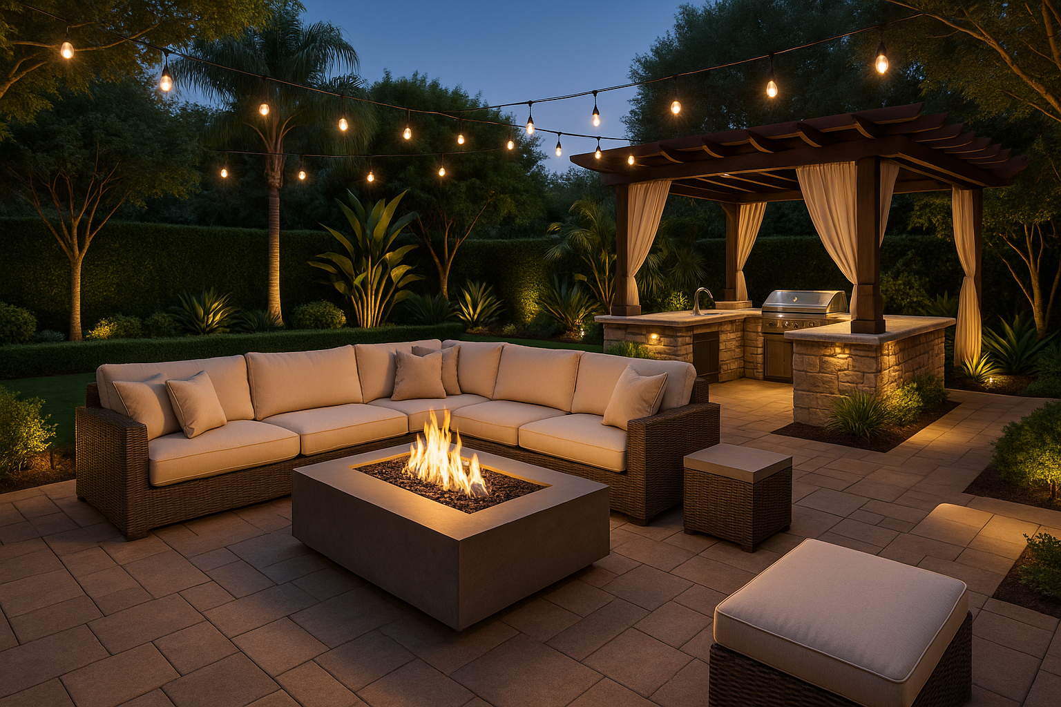 luxury backyard outdoor living