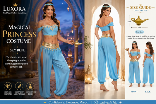 Jasmine Princess Cosplay Costume – Sexy Aladdin Halloween & Festival Party Outfit
