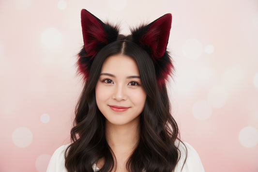 Halloween Plush Cat & Fox Ear Headband – Anime Cosplay Hair Accessory (7 Colors)